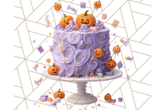 Realistic Halloween Cake Clipart PNG, Spooky Desserts Product Image 3
