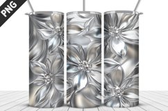 3D Flowers Tumbler Wrap | Sublimation Design | Tumble PNG Product Image 4