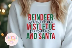 Reindeer Snowmen and Santa Christmas Sub PNG Product Image 1