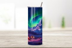 Aurora Borealis Glamping Tumbler Wrap |winter camping Product Image 2