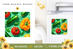 Cartoon Vegetables Magnet, Kitchen Magnet Template Product Image 1