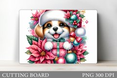 Christmas Dog Cutting Board. Christmas Cutting Board Design Product Image 1