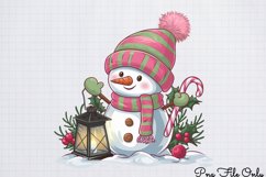 Winter Snowman Christmas Clipart PNG Product Image 1