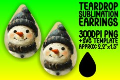 Dynamic Teardrop Design for Sublimation , Snowman Product Image 1