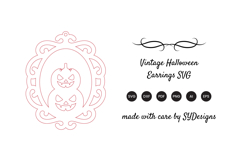 Vintage Halloween Earrings SVG - Laser Cut Spooky SVG Product Image 2