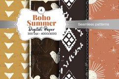 Summer Boho digital paper Seamless backgrounds Product Image 2