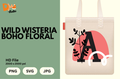 Wild Wisteria Boho Floral Monogram Product Image 1