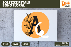 Solstice Petals Boho Floral Monogram Product Image 1