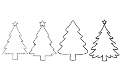 Christmas Tree Clipart PNG Bundle | Christmas Ornament Product Image 11