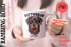 Rottweiler Love Dog Mom Puppy Sketch Product Image 2