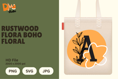 Rustwood Flora Boho Floral Monogram Product Image 1
