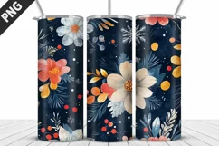 Flowers Tumbler Wrap | Sublimation Design | Tumble PNG Product Image 4