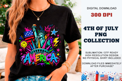America Graffiti Liberty PNG | Colorful Patriotic DTF Product Image 11