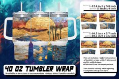Golden Vista Tumbler Wrap Design: Glitter Sublimation,Spring Product Image 1