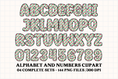 Christmas Alphabet png clipart, christmas letters doodle Product Image 5