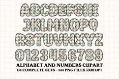 Christmas Alphabet png clipart, christmas letters doodle Product Image 5
