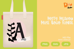 Misty Meadow Muse Boho Floral Monogram Product Image 1
