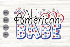 All American Babe Svg, 4th Of July Svg, Patriotic Svg. Product Image 1
