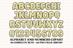 Black and Gold Alphabet png clipart, gold letters doodle Product Image 5