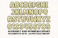 Black and Gold Alphabet png clipart, gold letters doodle Product Image 5