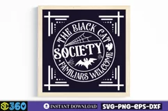 The black cat society familiars welcome SVG, Vintage SVG Product Image 3