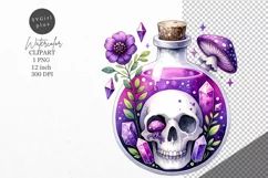 Halloween clipart, Potion bottle clipart, Kids Halloween Product Image 1