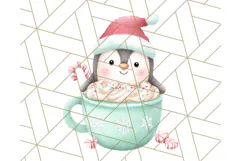 Christmas Coffee Mugs Clipart PNG Festive Cups Product Image 3