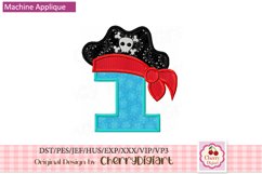 Pirate birthday Numbers machine embroidery bundle 1510B Product Image 5