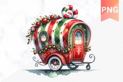 Christmas Whimsical Caravan - Clipart PNG Design Product Image 1