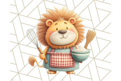 Cozy Safari Baking Animals PNG, Cute Jungle Kitchen Art Product Image 3
