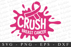 Pink Ribbon Crush | Breast Cancer SVG | Pink Ribbon Product Image 1