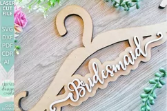 Bridesmaid dress hanger Wedding Glowforge laser cut svg Product Image 2