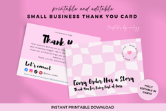 Free Thank You Card Template Canva Editable Design Instant Product Image 1