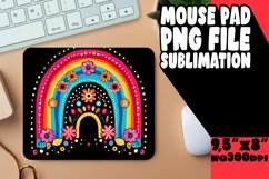 Spectrum Serenity: Black Sublimation Mouse Pad Designs Product Image 1