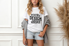 Girl T-shirt Mockups, Baby Mock Up, Styled Stock Mockup Product Image 1