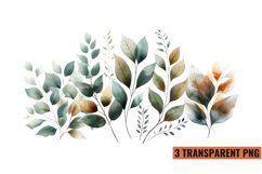 Watercolor Botanical Clipart Sublimation, PNG Product Image 1