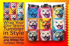 Colorful Cat Creations: Tumbler Wrap Delights Product Image 1