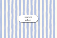 Soft Blue Brushstroke Stripe Seamless Pattern Product Image 1