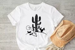 Cactus Desert svg, Bull skull cut, Western svg, Arizona Product Image 4