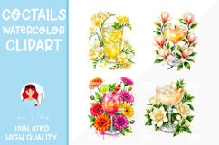 4 Floral Drinks Collection with Botanical Summer Elements Product Image 1