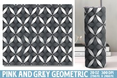 Pink and Grey Geometric Papers Tumbler Wrap Product Image 1