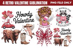 Retro Valentines Sublimation PNG Product Image 1