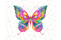 Colorful Butterfly Clipart PNG Clipart, Rainbow Butterfly Product Image 3