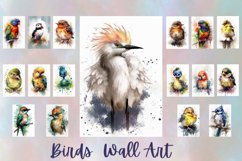 17 Watercolor Birds Wall Art ,Jpg 12x18 inch Product Image 1