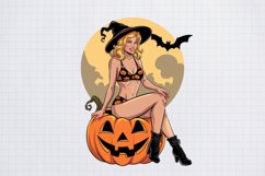 Vintage Witch Halloween Sublimation PNG Product Image 2