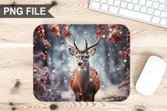 Christmas Deer Sublimation Mouse Pad PNG Design Product Image 1