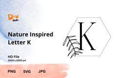 Nature Inspired Letter - Monogram Botanical Alphabet Product Image 1