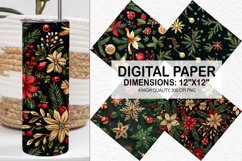 Christmas Embroidery Seamless Digital Paper Product Image 1