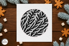 Frost Pattern Coffee Coaster Acrylic SVG | Drink Coaster Product Image 2