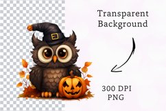 Cute owl halloween clipart, owl sublimation Product Image 2